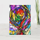 宇宙のステンドグラスデザイン カード (裏面)