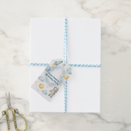 宇宙のスペースバースデーパーティー | ロケット & スターズ -  ギフトタグ