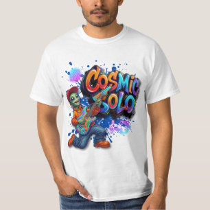 宇宙のソロ エイリアン ギタリスト スペースミュージックアート Tシャツ