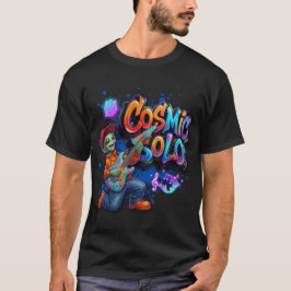 宇宙のソロ エイリアン ギタリスト スペースミュージックアート Tシャツ