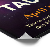 宇宙のタウロス・ブル・〔占星術の〕十二宮図ポスター ポスター (角)