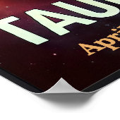 宇宙のタウロス・ブル・〔占星術の〕十二宮図ポスター ポスター (角)