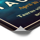 宇宙のタウロス・ブル・〔占星術の〕十二宮図ポスター ポスター (角)