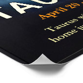 宇宙のタウロス・ブル・〔占星術の〕十二宮図ポスター ポスター (角)