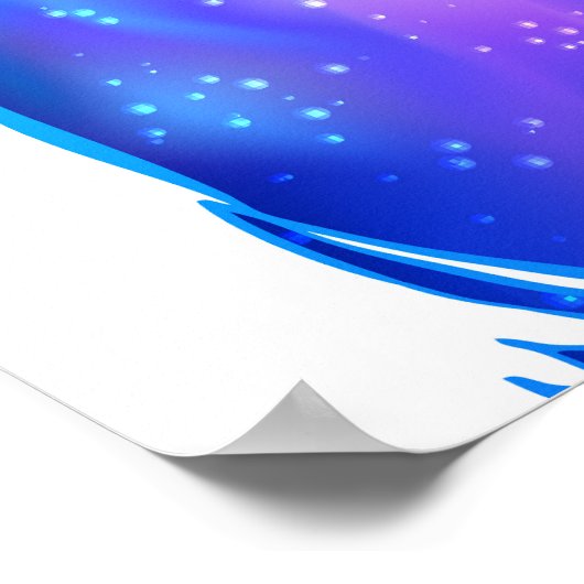 宇宙のテクスチャ、魔法のパターンで羽。 ポスター (角)