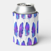 宇宙のテクスチャ、魔法のパターンで羽。 缶クーラー (缶裏面)