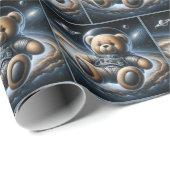 宇宙のテディベア宇宙飛行士 ラッピングペーパー (ロールコーナー)