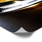 宇宙のテーブルの上にビールをグラス | AIアートポスター ポスター (角)