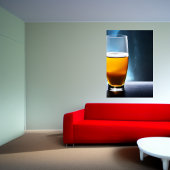 宇宙のテーブルの上にビールをグラス | AIアートポスター ポスター