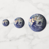 宇宙のテーブルの紙吹雪からの惑星の地球 コンフェッティ (裏面)