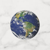 宇宙のテーブルの紙吹雪からの惑星の地球 コンフェッティ (スモール正面)