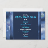 宇宙のテーマのパーティの招待状-テンプレートをカスタマイズ 招待状 (裏面)
