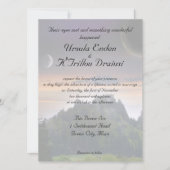 宇宙のテーマの結婚式招待状 招待状 (正面)