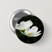 宇宙のデイジーの花 缶バッジ (正面&裏面)