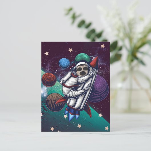 宇宙のナマケモノのポストカード ポストカード (スタンド正面)