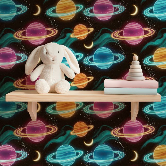 宇宙のネオン惑星 壁紙 (クリエイターアップロード済み)