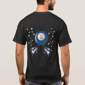 宇宙のハリネズミ。 宇宙船 Tシャツ (裏面)