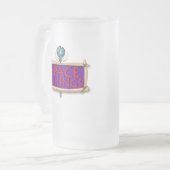 宇宙のバイキングのタイトルのロゴ フロストグラスビールジョッキ (正面左)