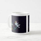 宇宙のバニー11ozのマグ コーヒーマグカップ (正面左)