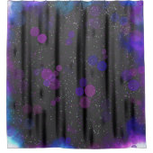 宇宙のバブルフロー シャワーカーテン (正面)