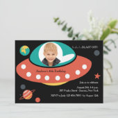 宇宙のパーティーの写真の招待状 招待状 (スタンド正面)