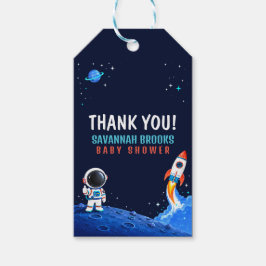 宇宙のヒューストンの男の子ベビーシャワー ギフトタグ