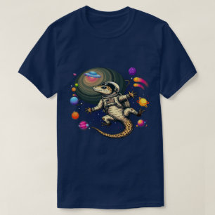 宇宙のヒョウモントカゲモドキ Tシャツ - 爬虫類好きにぴったり