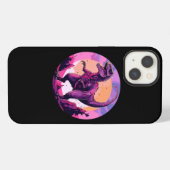 宇宙のビンテージエイリアン恐竜 iPhoneケース (裏面横)