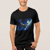 "宇宙のピエロ" 油絵 トライブレンドTシャツ (正面)
