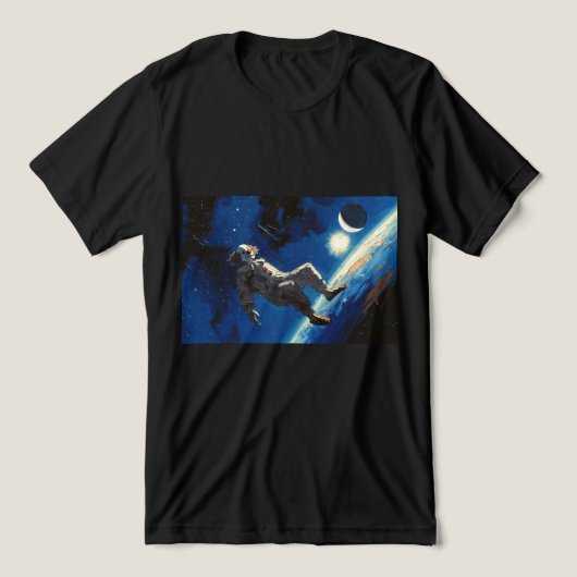 "宇宙のピエロ" 油絵 トライブレンドTシャツ (デザイン正面)