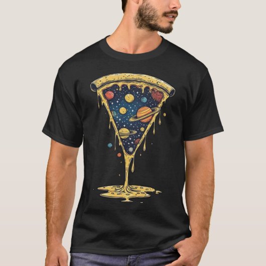 宇宙のピザスライス銀河 Tシャツ (正面)