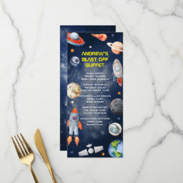 宇宙のファーストバースデーメニュー メニュー