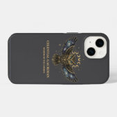 宇宙のフクロウ 宇宙の守護者 iPhoneケース (裏面横)