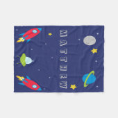 宇宙のフリースのベビーか子供毛布 フリースブランケット (正面(横))