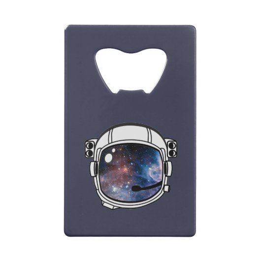 宇宙のヘルメット クレジットカード栓抜き (正面)