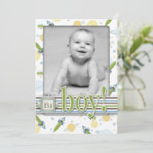 宇宙のベビーの誕生の発表カード5x7 案内状 (スタンド正面)