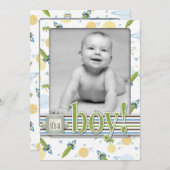 宇宙のベビーの誕生の発表カード5x7 案内状 (正面/裏面)