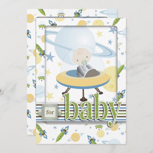 宇宙のベビーカード2 招待状 (正面/裏面)