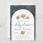 宇宙のベビーシャワー招待状 | 宇宙のベビーシャワー 招待状 (正面)