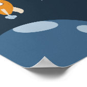 宇宙のベビーシャワー歓迎の看板ポスター ポスター (角)