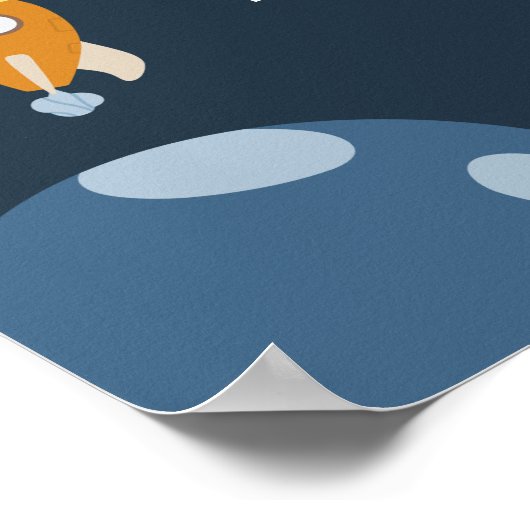 宇宙のベビーシャワー歓迎の看板ポスター ポスター (角)