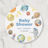 宇宙のベビーシャワー フェイバータグ (正面)