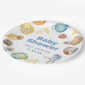 宇宙のベビーシャワー ペーパープレート (アングル)