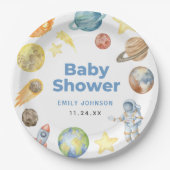 宇宙のベビーシャワー ペーパープレート (正面)
