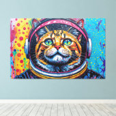 宇宙のベンガル猫-4 キャンバスプリント (インサイチュ (ウッドフロア))