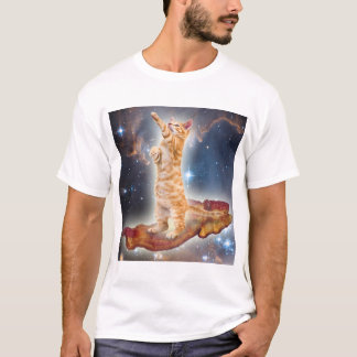 宇宙のベーコン猫 Tシャツ