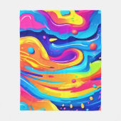 宇宙のペイントスワール フリースブランケット (正面)