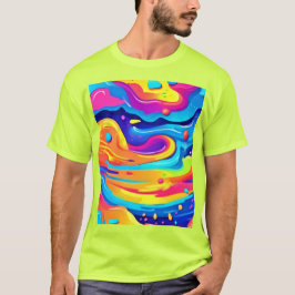 宇宙のペイントスワール Tシャツ
