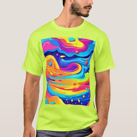 宇宙のペイントスワール Tシャツ (正面)