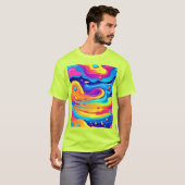 宇宙のペイントスワール Tシャツ (正面フル)